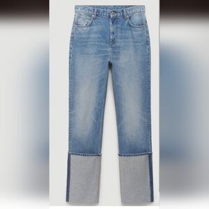 Mango mid rise full length straight leg premium denim Sz 4 NWT